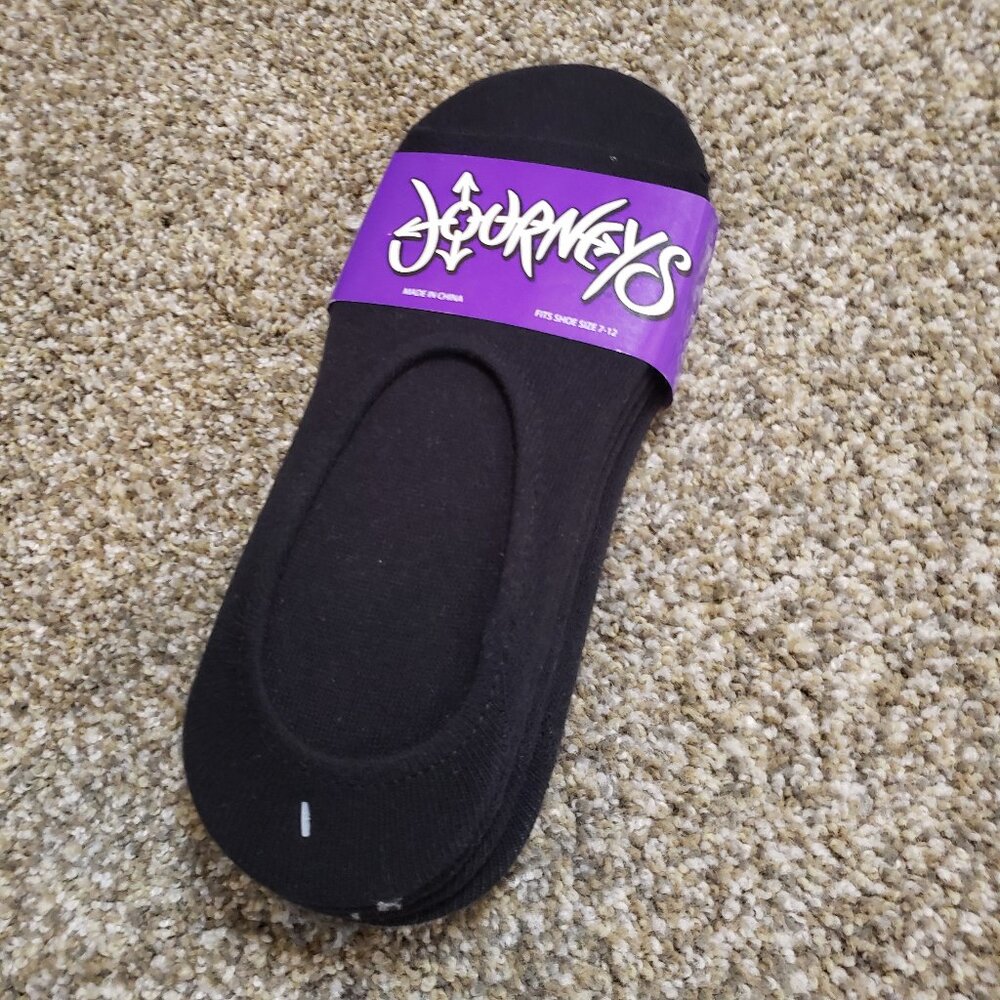 JOURNEYS Black No Show Socks *5 Pairs - Black - Size 10-13